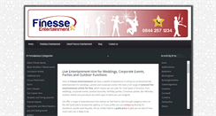 Desktop Screenshot of finesseentertainment.co.uk